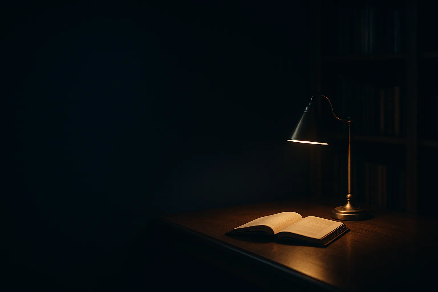 Sala de leitura premium em luz quente - análises